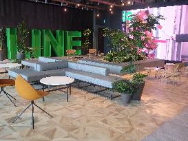 Interior view of LINE's headquarters